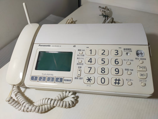 【サテライト】 FAX電話機　パナソニック　KX-PD304-W　子機一台付き  2014年製