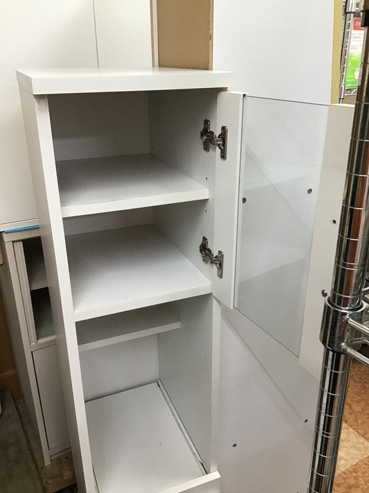 【深草店】 カップボード　白　幅28.5㎝　奥行39.5㎝　高さ120㎝